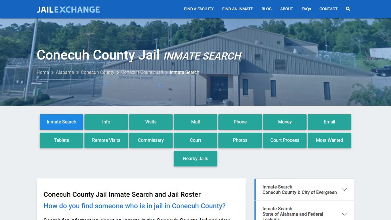 Inmate Search: Roster & Mugshots - Conecuh County Jail, AL - Jail Exchange